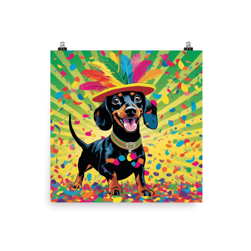 PugMug Custom Black Dachshund Poster