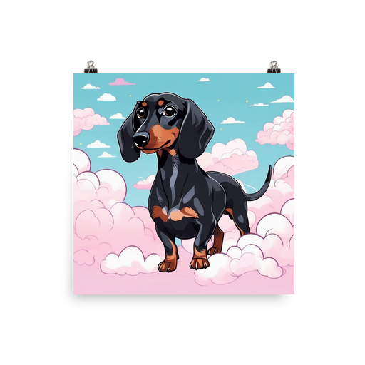 PugMug Custom Black Dachshund Poster