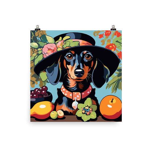PugMug Custom Black Dachshund Poster