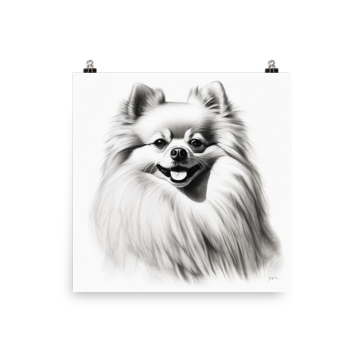 PugMug Custom White Pomeranian Poster