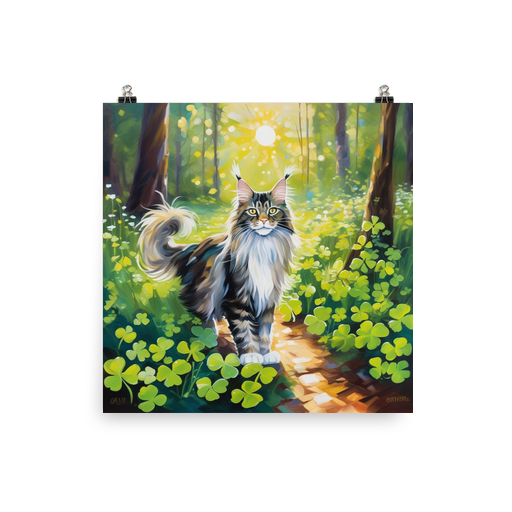 PugMug Custom Tabby Maine Coon Cat Poster