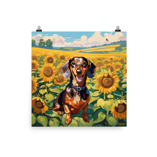 PugMug Custom Tan Dachshund Poster