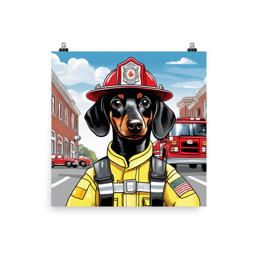 PugMug Custom Black Dachshund Poster