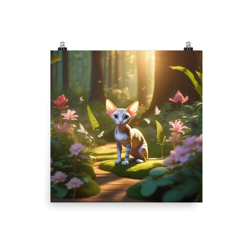 PugMug Custom Tabby Sphynx Cat Poster