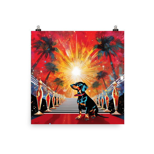 PugMug Custom Black Dachshund Poster