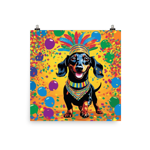 PugMug Custom Black Dachshund Poster