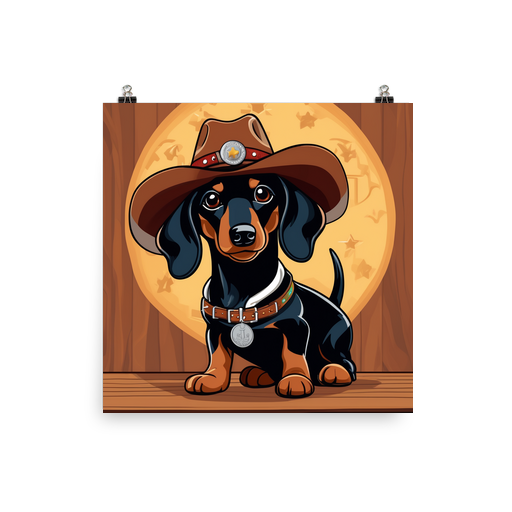 PugMug Custom Black Dachshund Poster