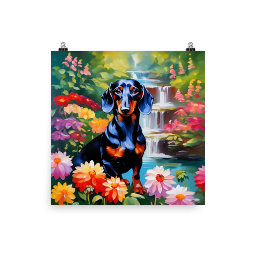 PugMug Custom Black Dachshund Poster