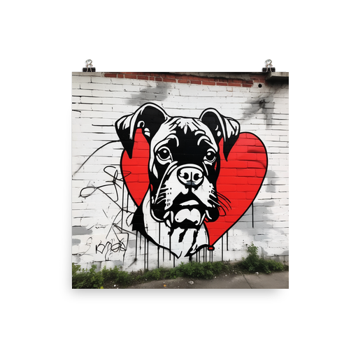 PugMug Custom Boxer Dog Poster