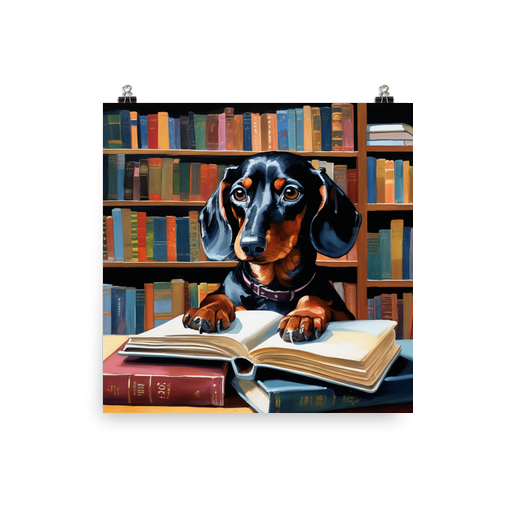 PugMug Custom Black Dachshund Poster