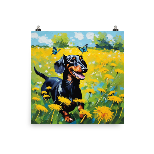 PugMug Custom Black Dachshund Poster