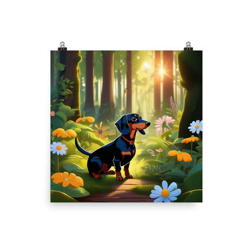 PugMug Custom Black Dachshund Poster
