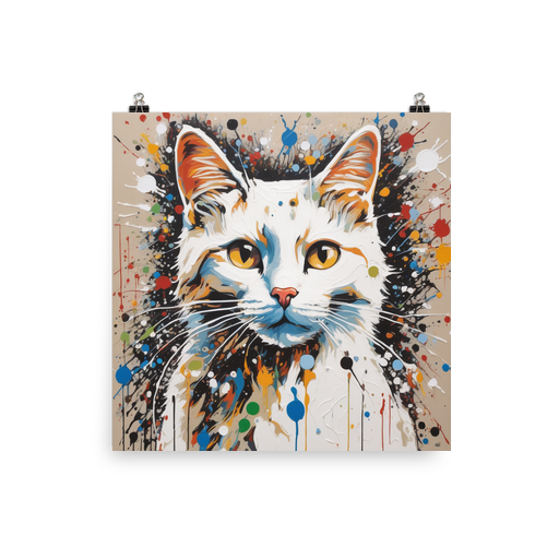 PugMug Custom White Companion Cat Poster