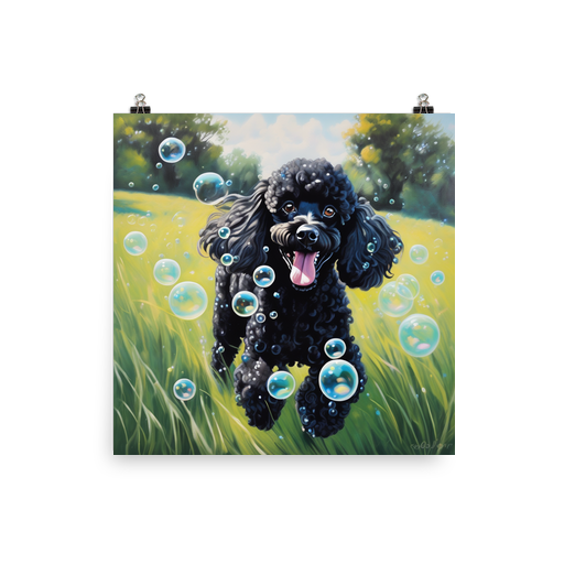 PugMug Custom Black Poodle Poster
