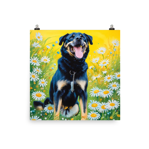 PugMug Custom Blue Poster