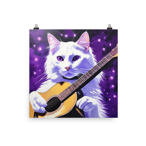 PugMug Custom White Companion Cat Poster