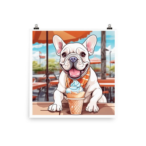 PugMug Custom White French Bulldog Poster