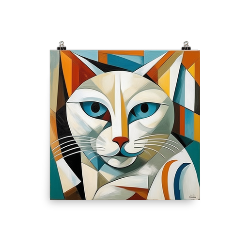 PugMug Custom White Companion Cat Poster