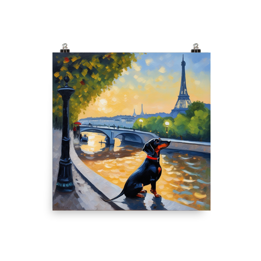 PugMug Custom Black Dachshund Poster