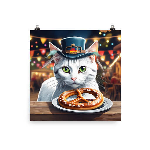 PugMug Custom White American Shorthair Cat Poster