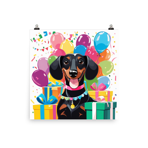 PugMug Custom Black Dachshund Poster