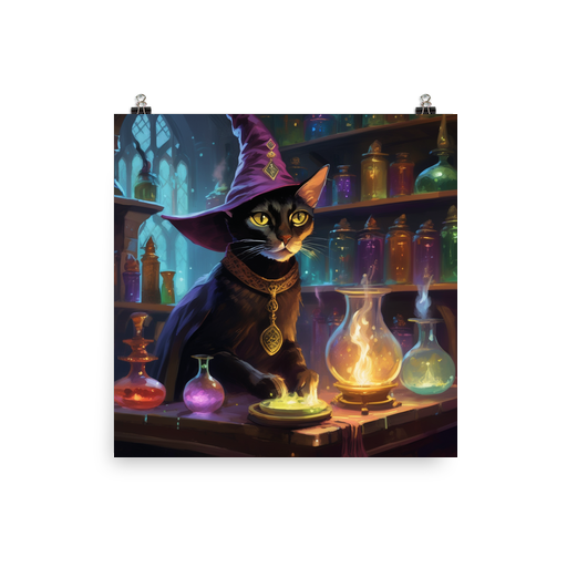 PugMug Custom Black Abyssinian Cat Poster