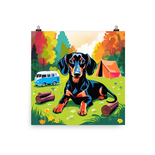 PugMug Custom Black Dachshund Poster