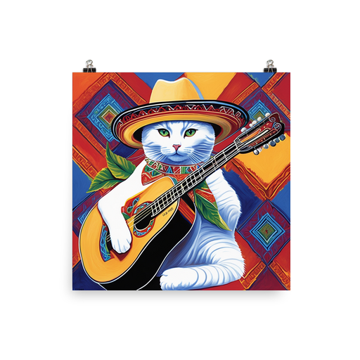 PugMug Custom White Companion Cat Poster