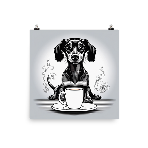 PugMug Custom Black Dachshund Poster