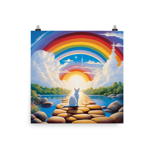 PugMug Custom White Companion Cat Poster