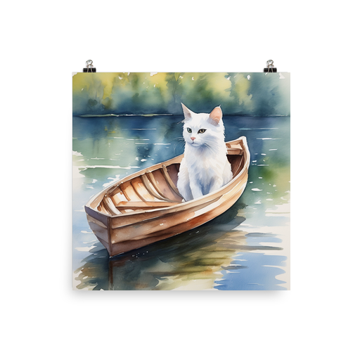 PugMug Custom White Companion Cat Poster
