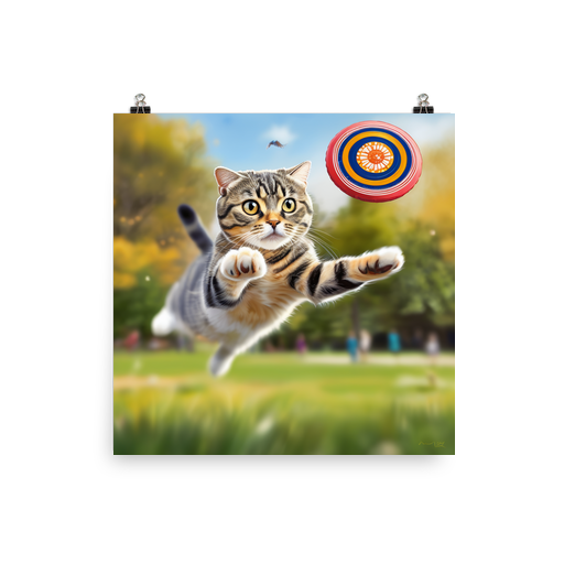 PugMug Custom Tabby Scottish Fold Cat Poster