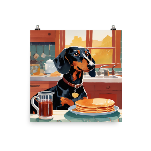 PugMug Custom Black Dachshund Poster