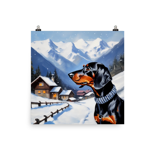 PugMug Custom Black Dachshund Poster