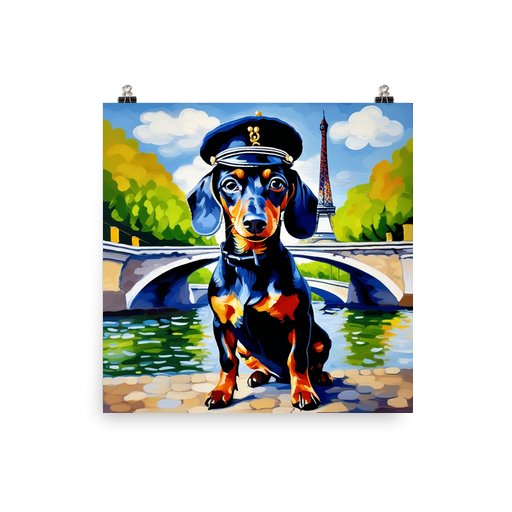 PugMug Custom Black Dachshund Poster