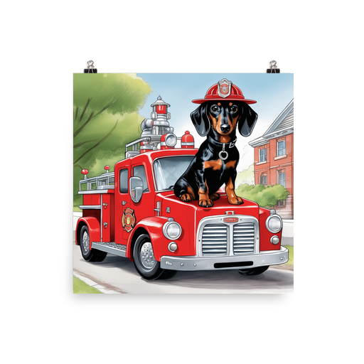 PugMug Custom Black Dachshund Poster