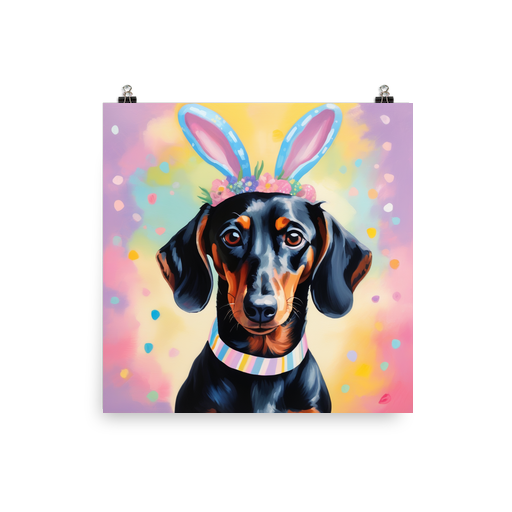 PugMug Custom Black Dachshund Poster