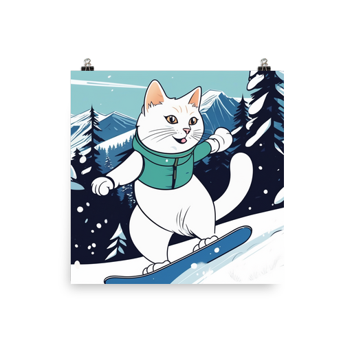 PugMug Custom White Companion Cat Poster