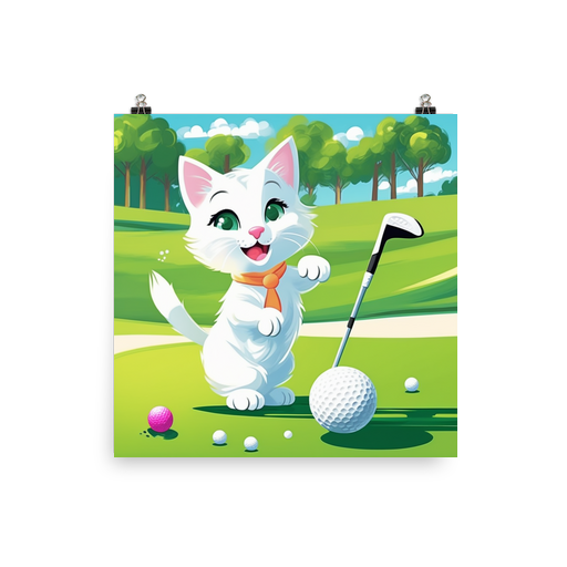 PugMug Custom White Companion Cat Poster