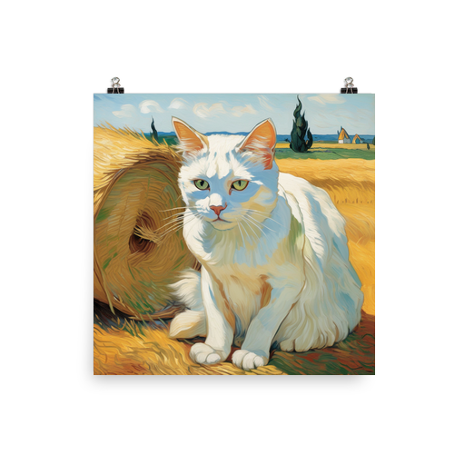 PugMug Custom White Companion Cat Poster