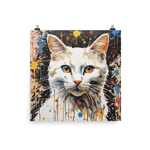 PugMug Custom White Companion Cat Poster