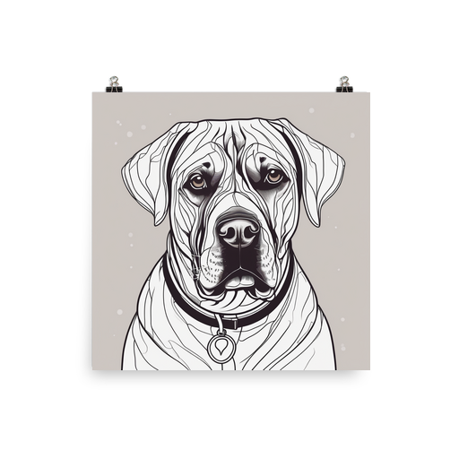 PugMug Custom Mastiff Poster