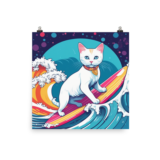 PugMug Custom White Companion Cat Poster