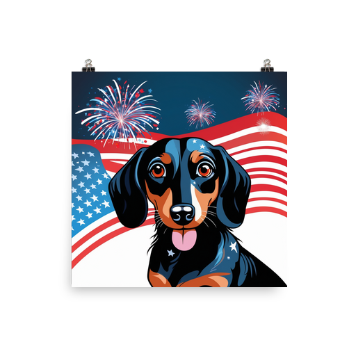 PugMug Custom Black Dachshund Poster