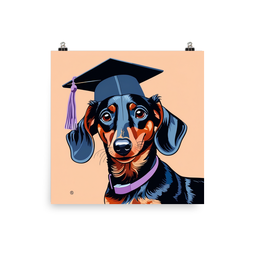 PugMug Custom Black Dachshund Poster