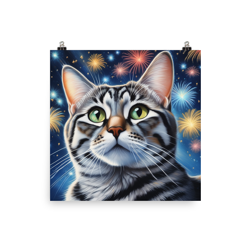PugMug Custom Tabby American Shorthair Cat Poster