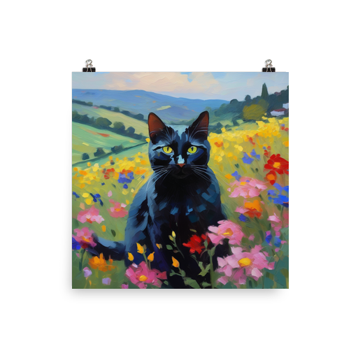 PugMug Custom Black Companion Cat Poster