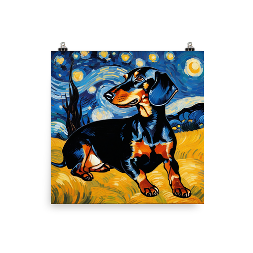 PugMug Custom Black Dachshund Poster