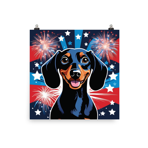 PugMug Custom Black Dachshund Poster