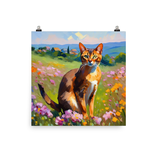 PugMug Custom Tabby Abyssinian Cat Poster